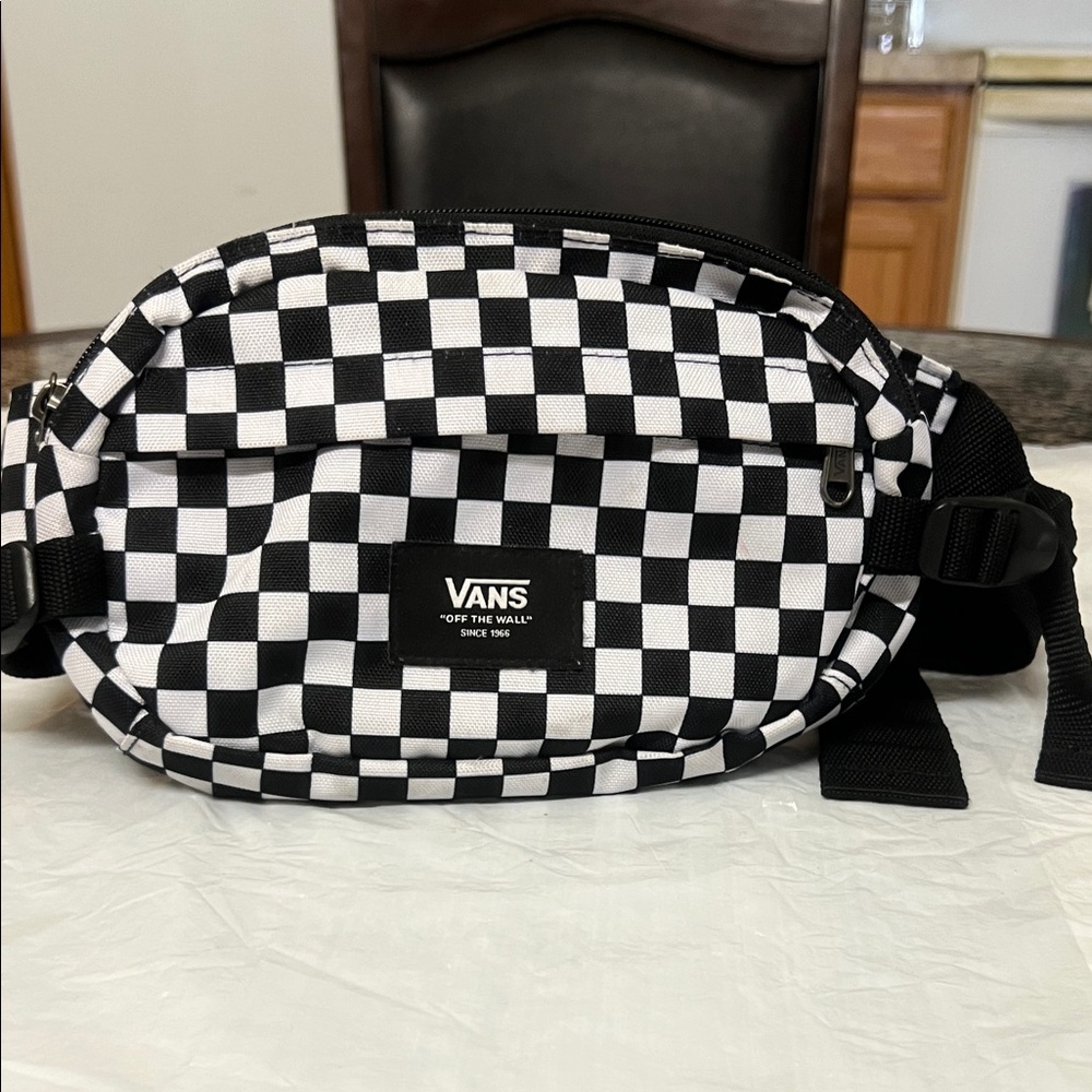 Vans Checkered Black and White Belt Bag